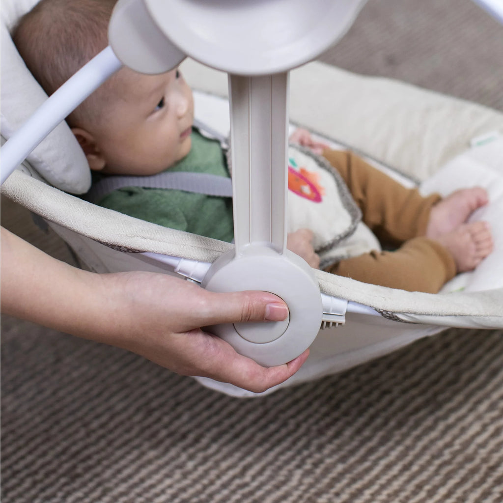 Soothe 'N Delight 6-Speed Portable Baby Swing with Music - Cozy Kingdom, Ages 0-9 Months, Unisex