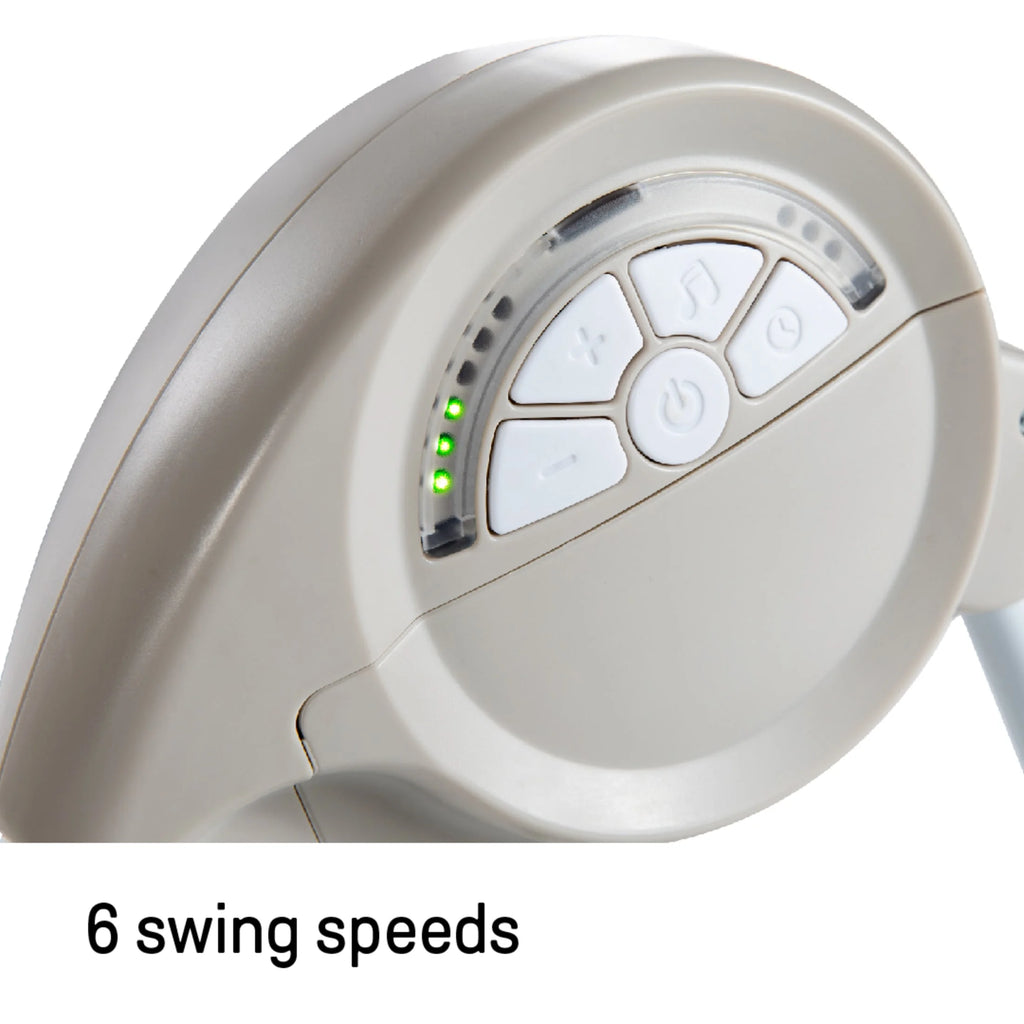 Soothe 'N Delight 6-Speed Portable Baby Swing with Music - Cozy Kingdom, Ages 0-9 Months, Unisex