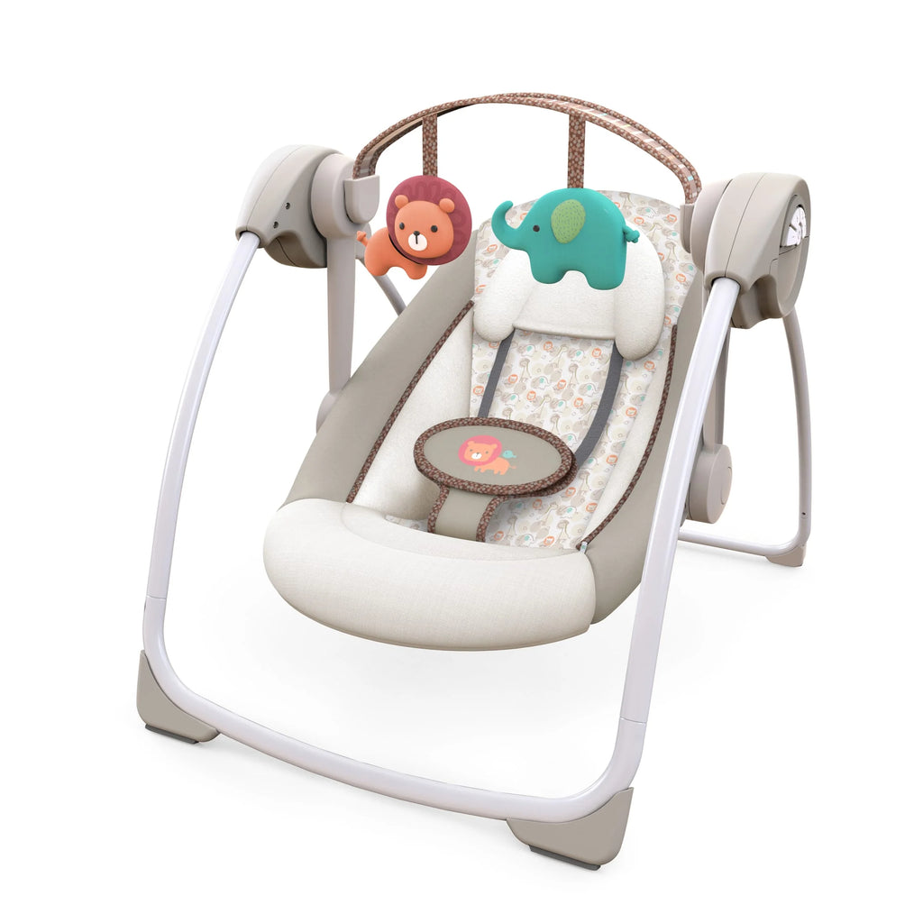 Soothe 'N Delight 6-Speed Portable Baby Swing with Music - Cozy Kingdom, Ages 0-9 Months, Unisex