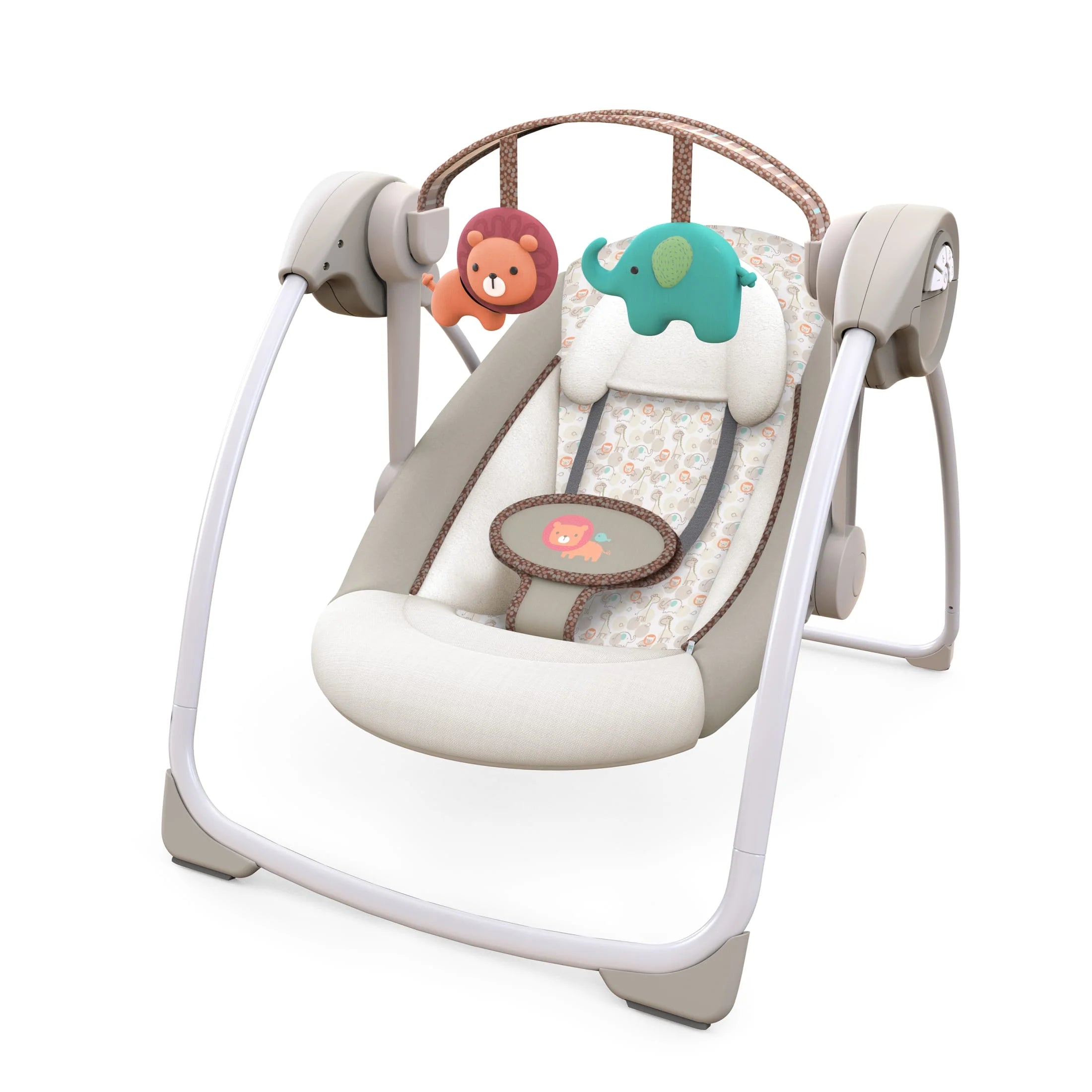 Soothe 'N Delight 6-Speed Portable Baby Swing with Music - Cozy Kingdom, Ages 0-9 Months, Unisex