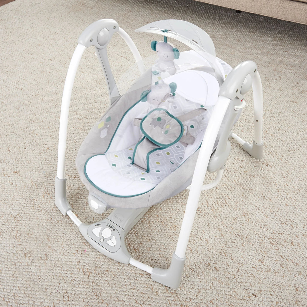 Convert Me 2-In-1 Portable Vibrating Baby Swing Nash, Infant, Gray (Unisex)