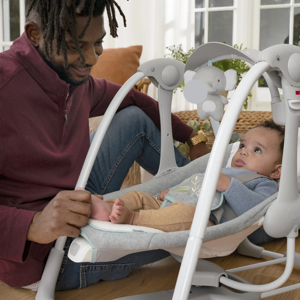 2-In-1 Portable Baby Swing & Infant Seat with Vibrations, Music, Unisex, Swell