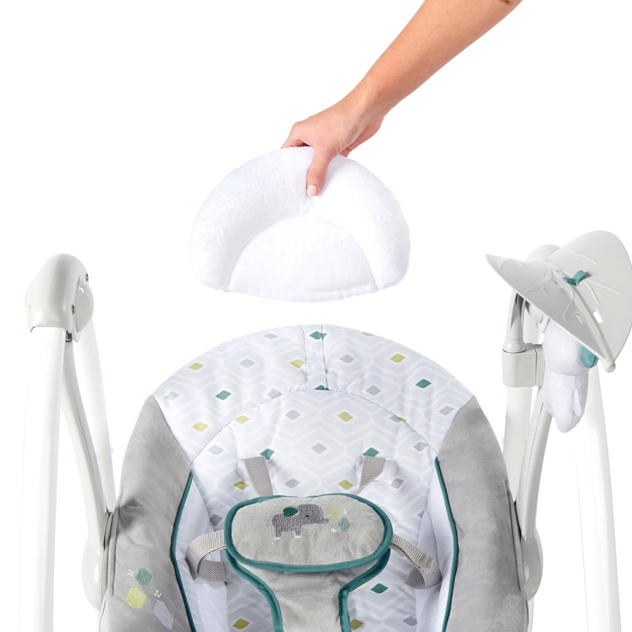 Convert Me 2-In-1 Portable Vibrating Baby Swing Nash, Infant, Gray (Unisex)